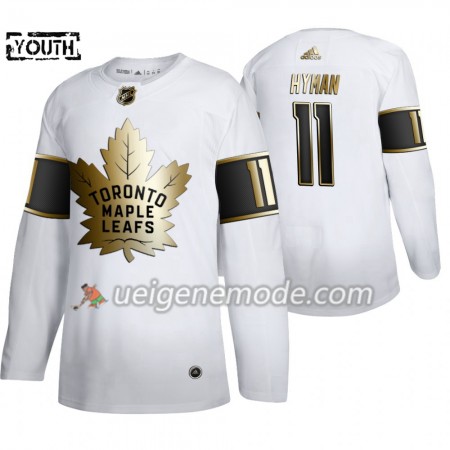 Kinder Eishockey Toronto Maple Leafs Trikot Zach Hyman 11 Adidas 2019-2020 Golden Edition Weiß Authentic